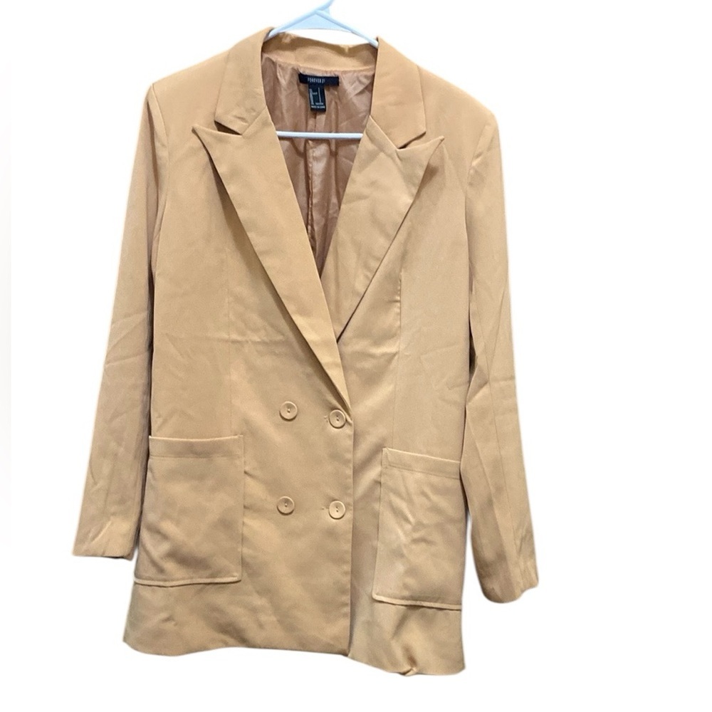 - Forever 21 Tan Blazer with Relaxed Fit size small